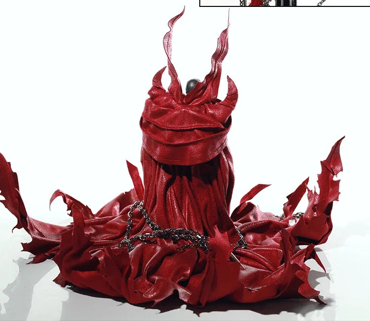 1/12 Spawn Reggae Happy Red Robe Accessory Scarf  Luxury Cloak Cape Robe With Chain Dolls Toys Model Parts No Figure Christmas