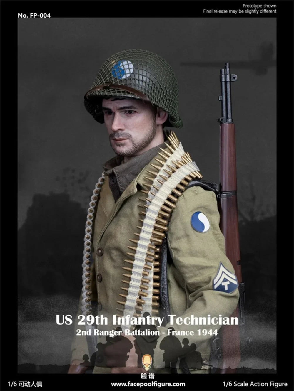 Facepoolfigure FP004B 1/6th US 29th Technician 2nd Ranger Battation France 1944 War No Body For Fans Collect