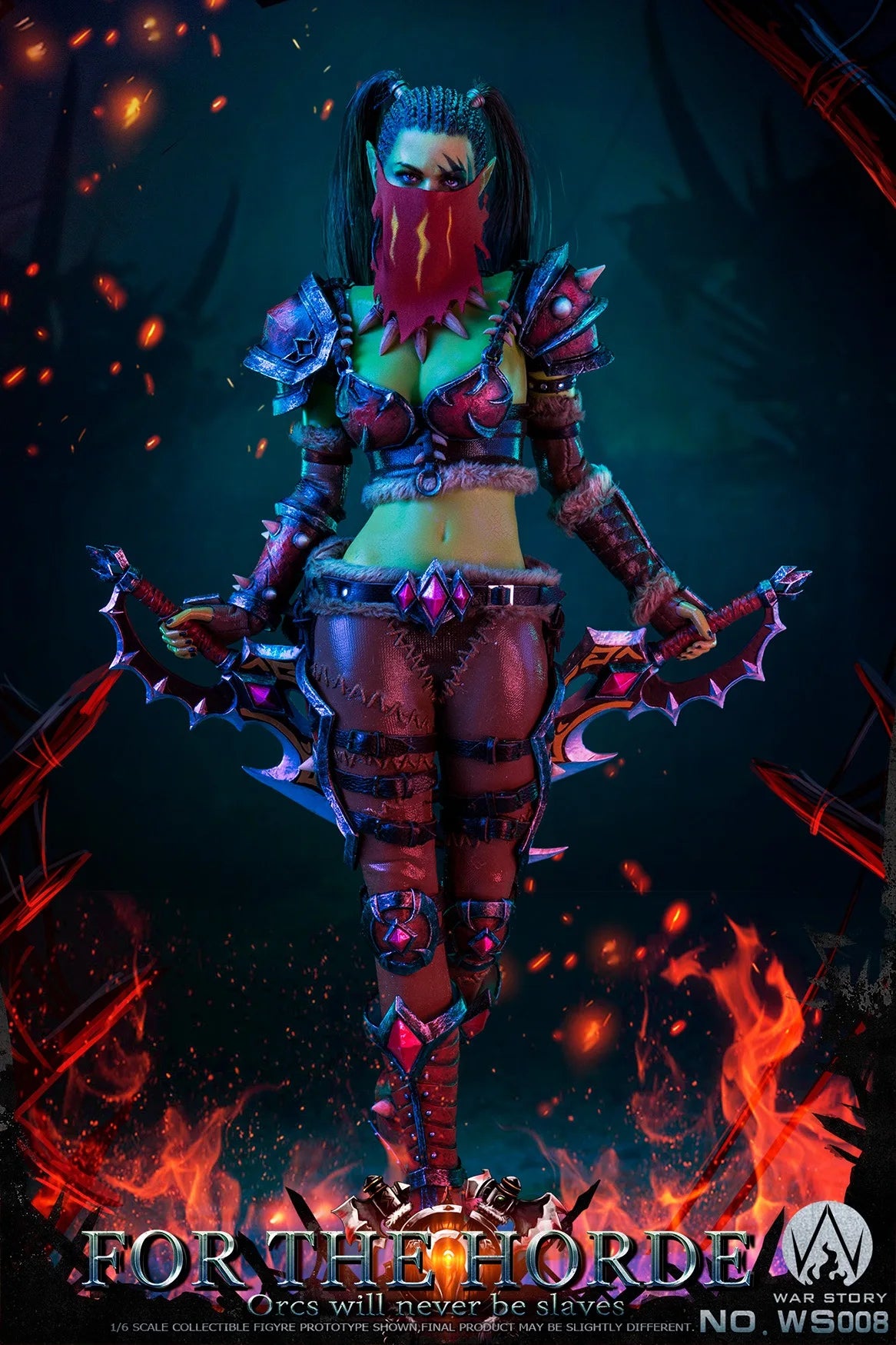 War Story Ws008 1/6 Female Solider Orc Assassin Classic Anime Online Game Green Warrior Full Set 12Inch Action Figure Model