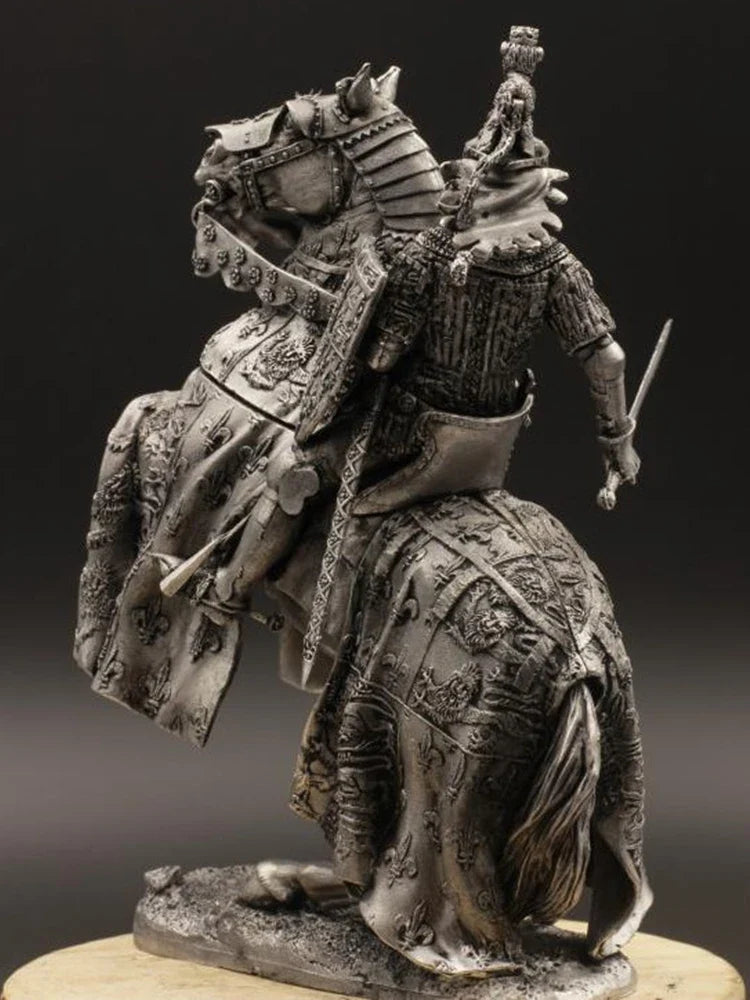 Black Prince Edward 1/24 Scale Ancient Soldier Figurine Tin Metal Home Desktop Decoration England Theme Customized Gift