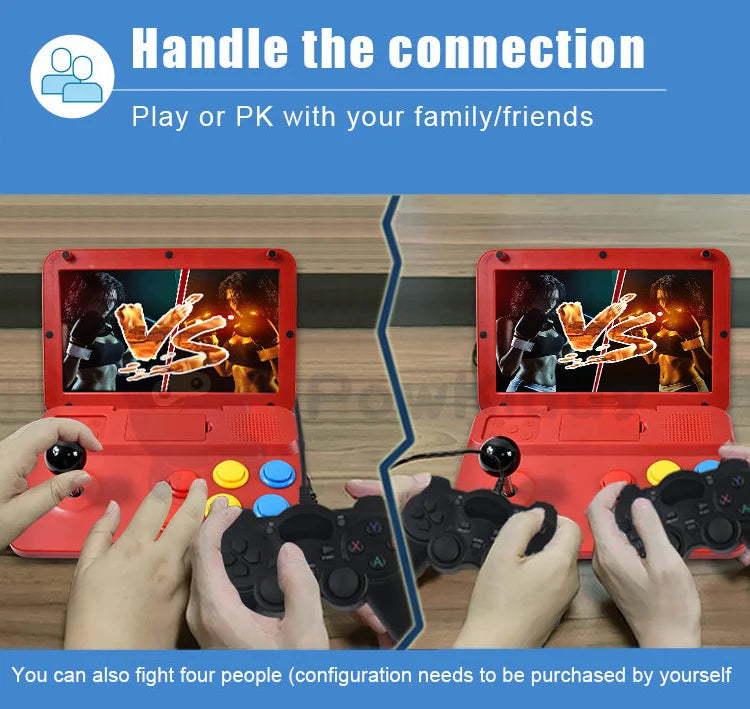 Powkiddy 64G A13 10 Inch Large Screen Detachable Joystick Retro Game Players High-definition Retro Mini Game Machine Gift