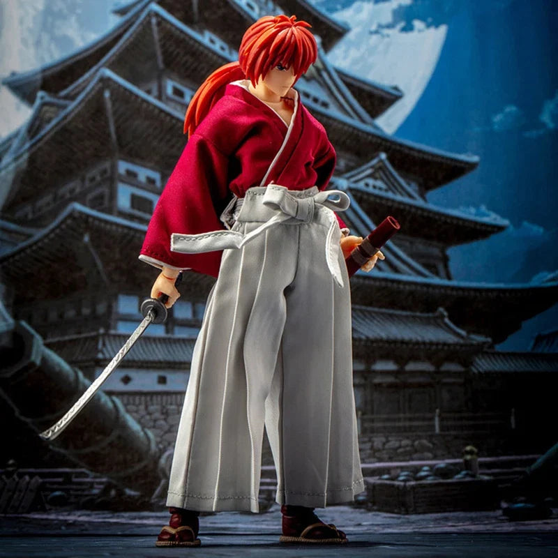 Dasin/Great Toys/GT Rurouni Kenshin Himura Sagara Sanosuke Shishio Makoto SHF 1/12 16cm/6 inch PVC Action Figure Model In Stock