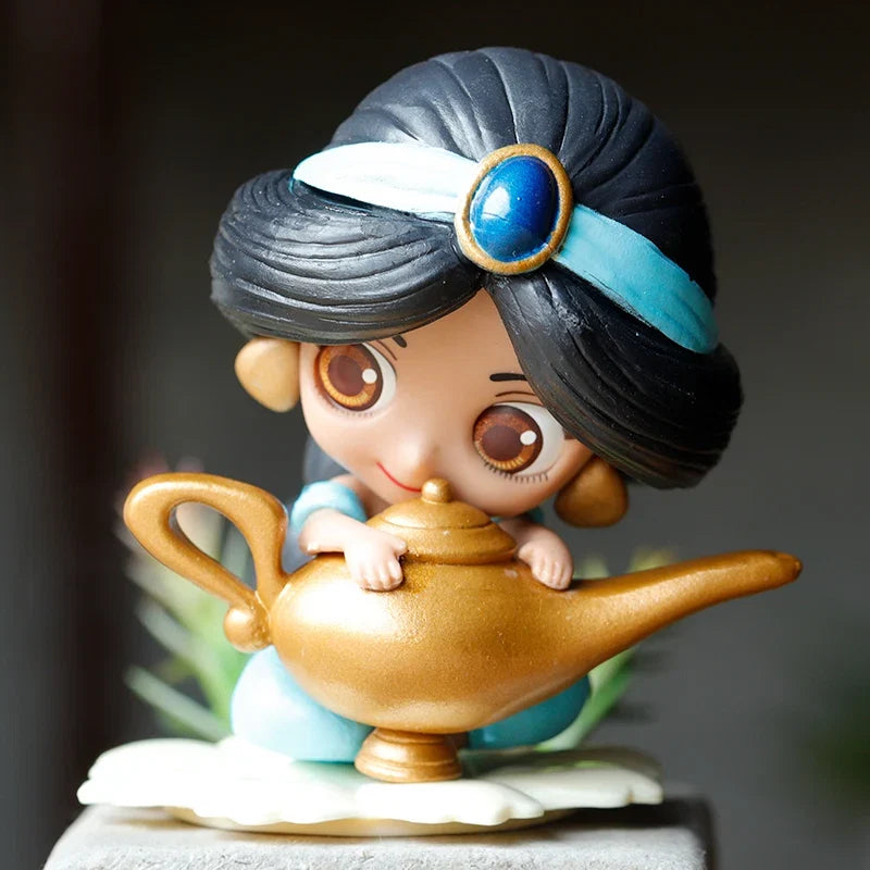 Disney Aladdin Lamp Jasmine Princess Doll  Figure Toys Dolls Children PVC Figurine Model Decoration Collect for kid gift