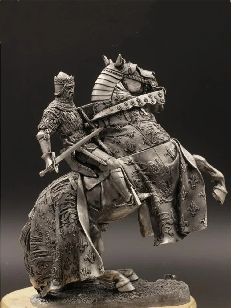 Black Prince Edward 1/24 Scale Ancient Soldier Figurine Tin Metal Home Desktop Decoration England Theme Customized Gift