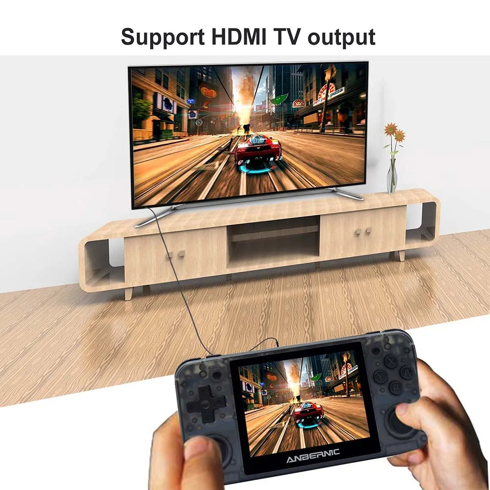 Anbernic RG350P Handheld Game Console 3.5 IPS Screen 2500 Retro Games PS1 HDMI-compatible Mini Pocket HD TV Game Player Boy Gift