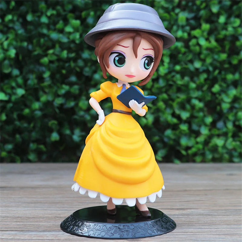 Q Posket Cute Big Eyes Rapunzel jenny Mermaid princess PVC Anime Dolls Collectible Q Version Model Toy birthday present