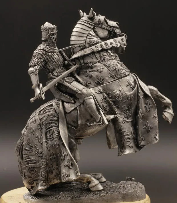 Black Prince Edward 1/24 Scale Ancient Soldier Figurine Tin Metal Home Desktop Decoration England Theme Customized Gift