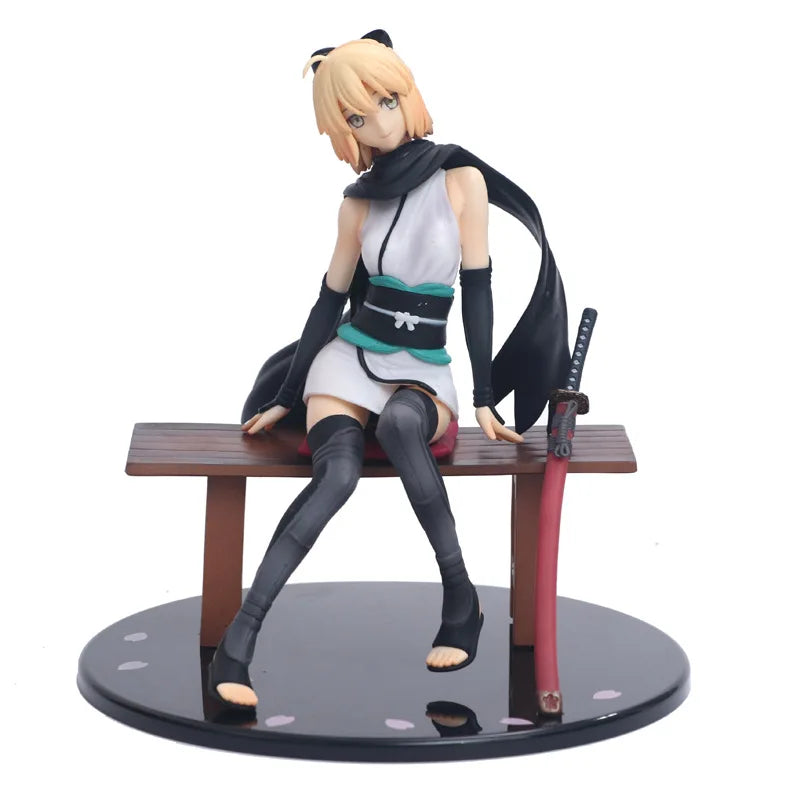 Anime Saber Okita Souji 1/8 Scale Painted PVC Action Figure Statue Collection Model Kids Toys Doll 17cm