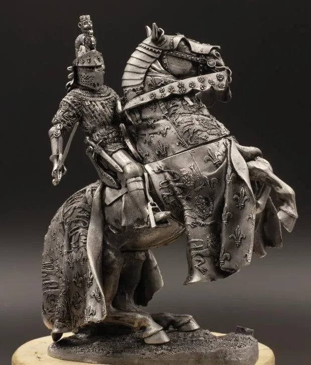 Black Prince Edward 1/24 Scale Ancient Soldier Figurine Tin Metal Home Desktop Decoration England Theme Customized Gift