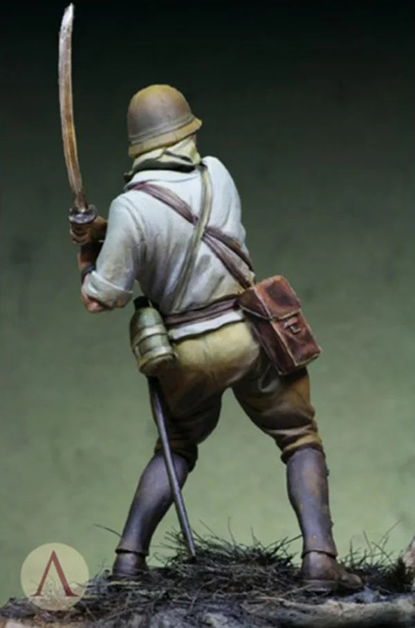 Unpainted Kit 1/24 75mm   ancient  Burma officer 1942 year 75mm    Resin Figure miniature garage kit