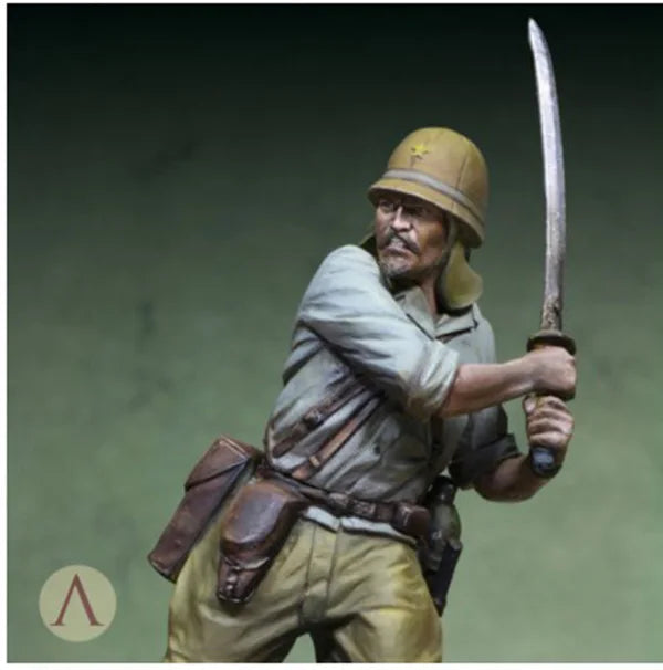 Unpainted Kit 1/24 75mm   ancient  Burma officer 1942 year 75mm    Resin Figure miniature garage kit