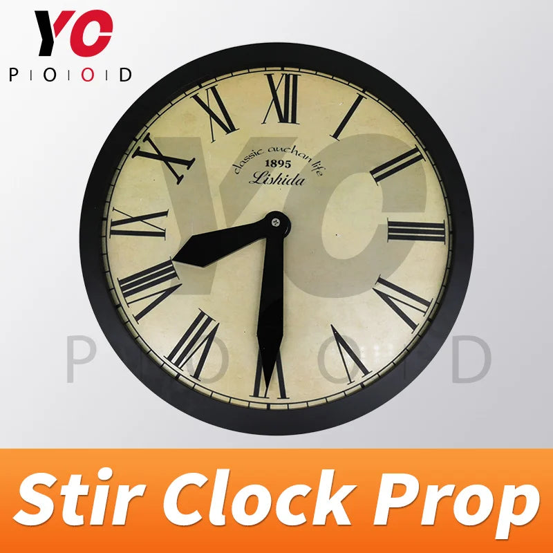 YOPOOD Clock Prop Escape Room in Real Life Stir clock in correct time to unlock takagism game prop set certain time previously