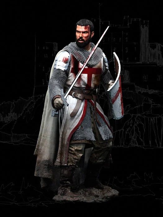1/18 90MM Templar Knight, XII Century    Resin Model Miniature  figure Unassembly Unpainted