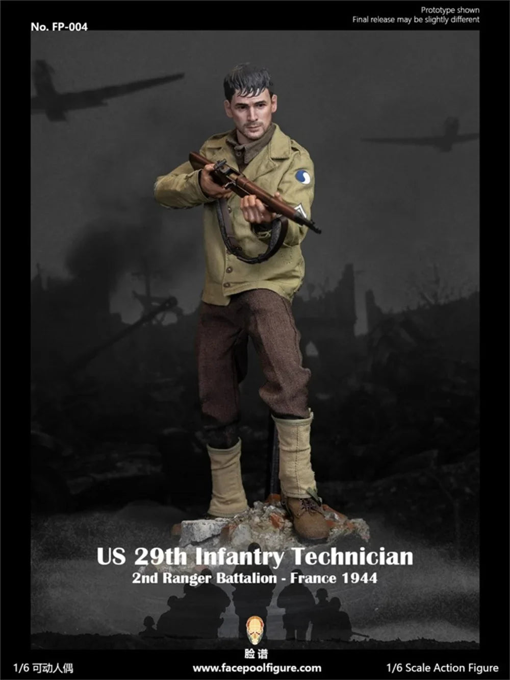 Facepoolfigure FP004B 1/6th US 29th Technician 2nd Ranger Battation France 1944 War No Body For Fans Collect