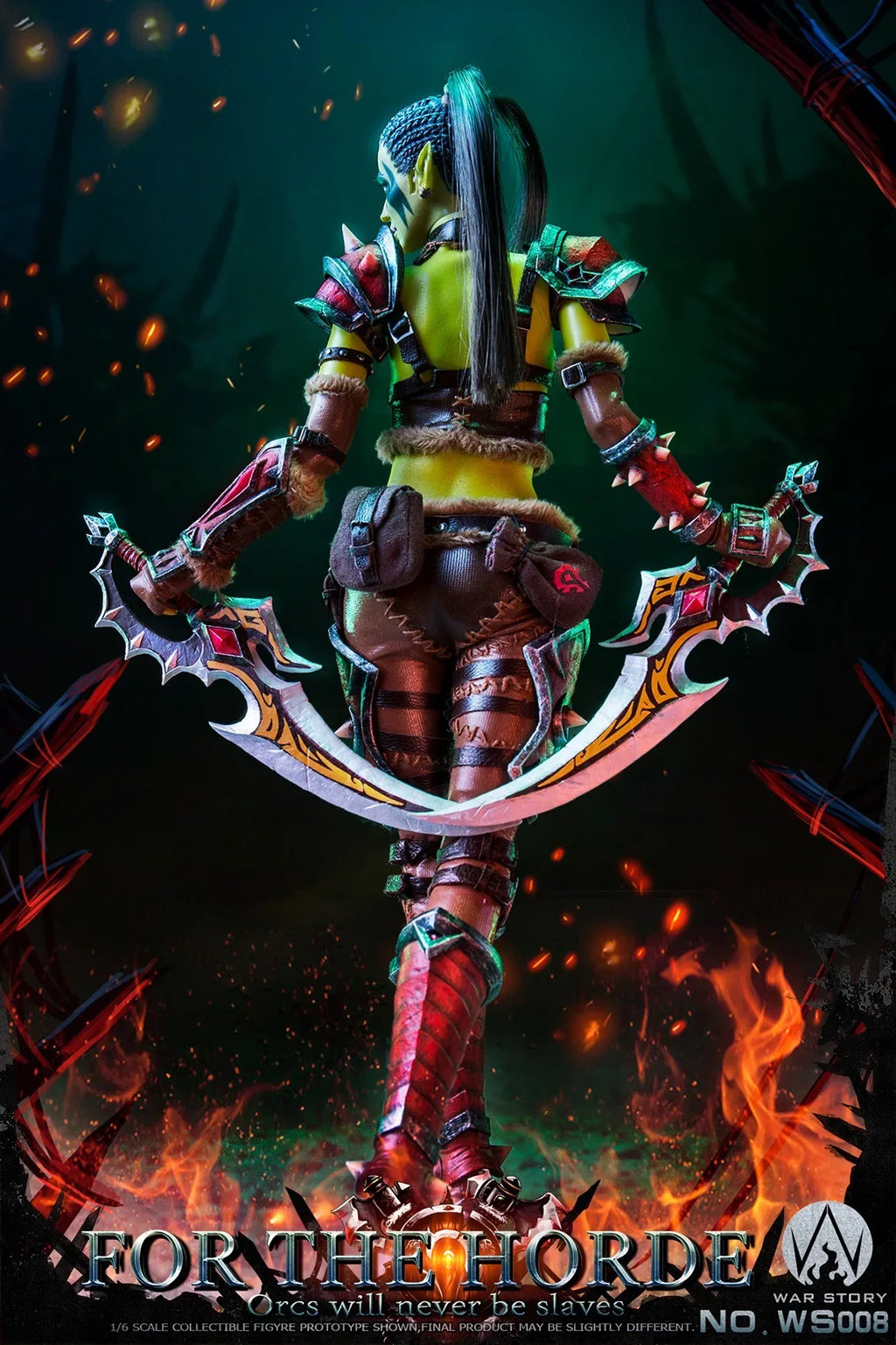 War Story Ws008 1/6 Female Solider Orc Assassin Classic Anime Online Game Green Warrior Full Set 12Inch Action Figure Model