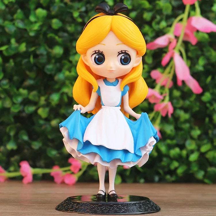Q Posket Cute Big Eyes Rapunzel jenny Mermaid princess PVC Anime Dolls Collectible Q Version Model Toy birthday present
