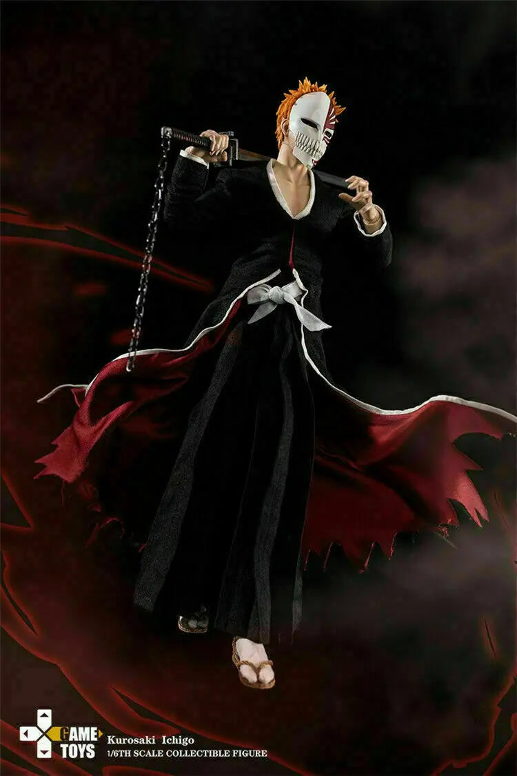 GT-001 1/6 Scale Anime Characters Kurosaki ichigo Men's Suit Set Clothes Model Fit 12'' Male Soldier Action Figure Body Dolls