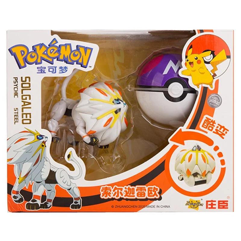 New Pokemon Figures Genuine Original Box Pikachu Charizard Greninja Pocket Monster Pokeball Action Deformation Model Toys Gift