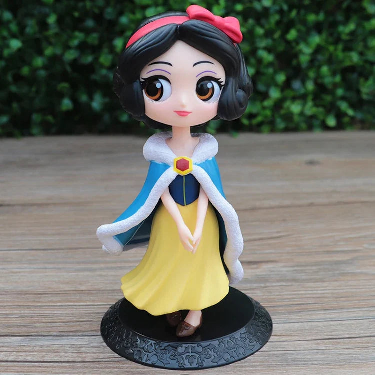 Q Posket Cute Big Eyes Rapunzel jenny Mermaid princess PVC Anime Dolls Collectible Q Version Model Toy birthday present