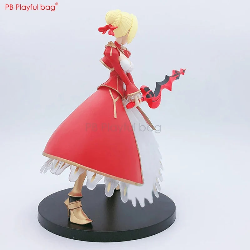 Playful bag Fate/extra FGO red saber Nero Claudius figure pvc collectible action figure Christmas gift Saber doll toy 18CM HE74