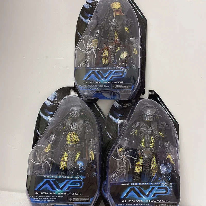 Celtic Predator Masked Scar Predator Figure Alien Action Figure Toys Collection Model Toys Joint Movable Children's Gifts