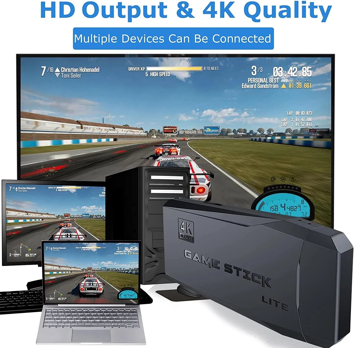 DATA FROG Retro Video Game Console 2.4G Wireless Console Game Stick 4k 20000 Games Portable Video Game Dendy Game Console for tv