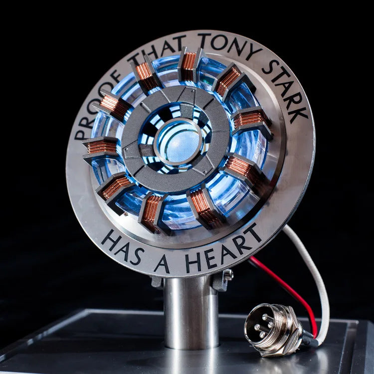 Avenger Iron Man Mk1 Arc Reactor Tony Stark Heart Of Mark Figure Led Light Model Superhero 1:1 Cosplay Toys Chest Lamp Kids Gift