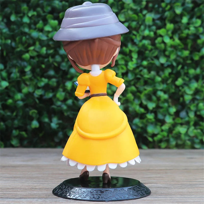 Q Posket Cute Big Eyes Rapunzel jenny Mermaid princess PVC Anime Dolls Collectible Q Version Model Toy birthday present