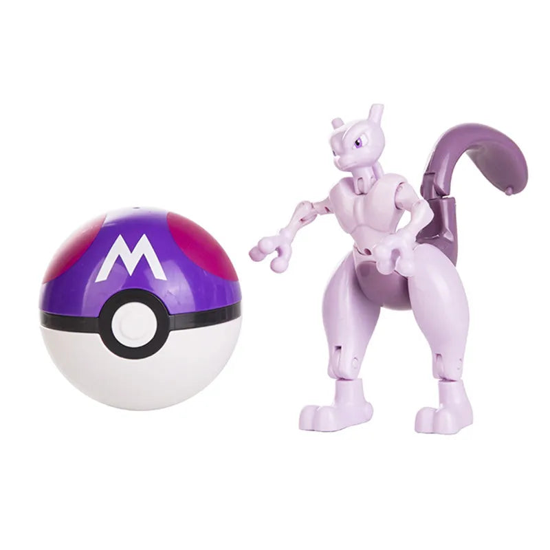 New Pokemon Figures Genuine Original Box Pikachu Charizard Greninja Pocket Monster Pokeball Action Deformation Model Toys Gift