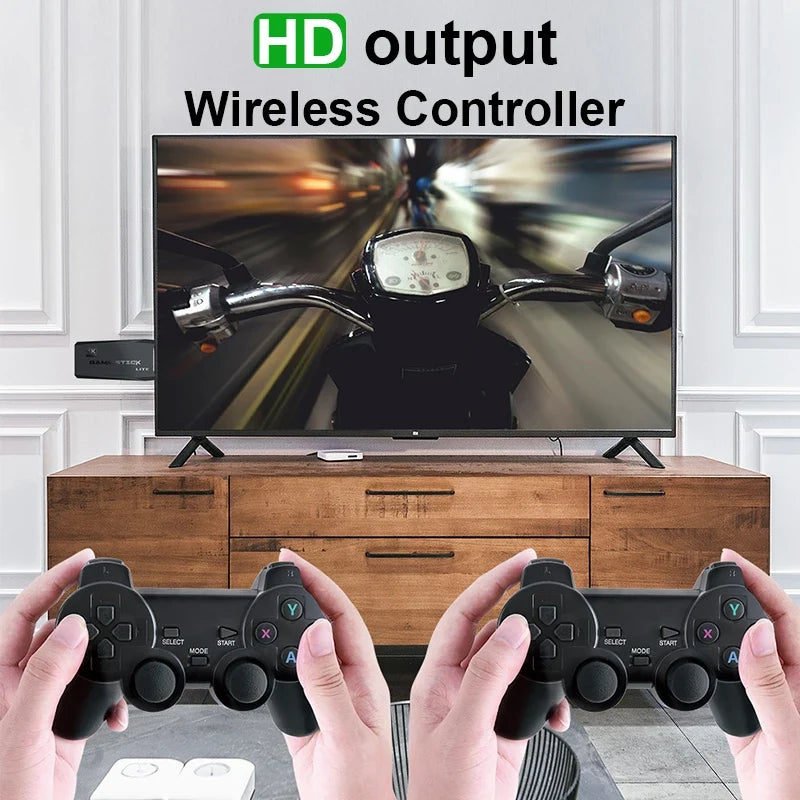 DATA FROG Retro Video Game Console 2.4G Wireless Console Game Stick 4k 20000 Games Portable Video Game Dendy Game Console for tv