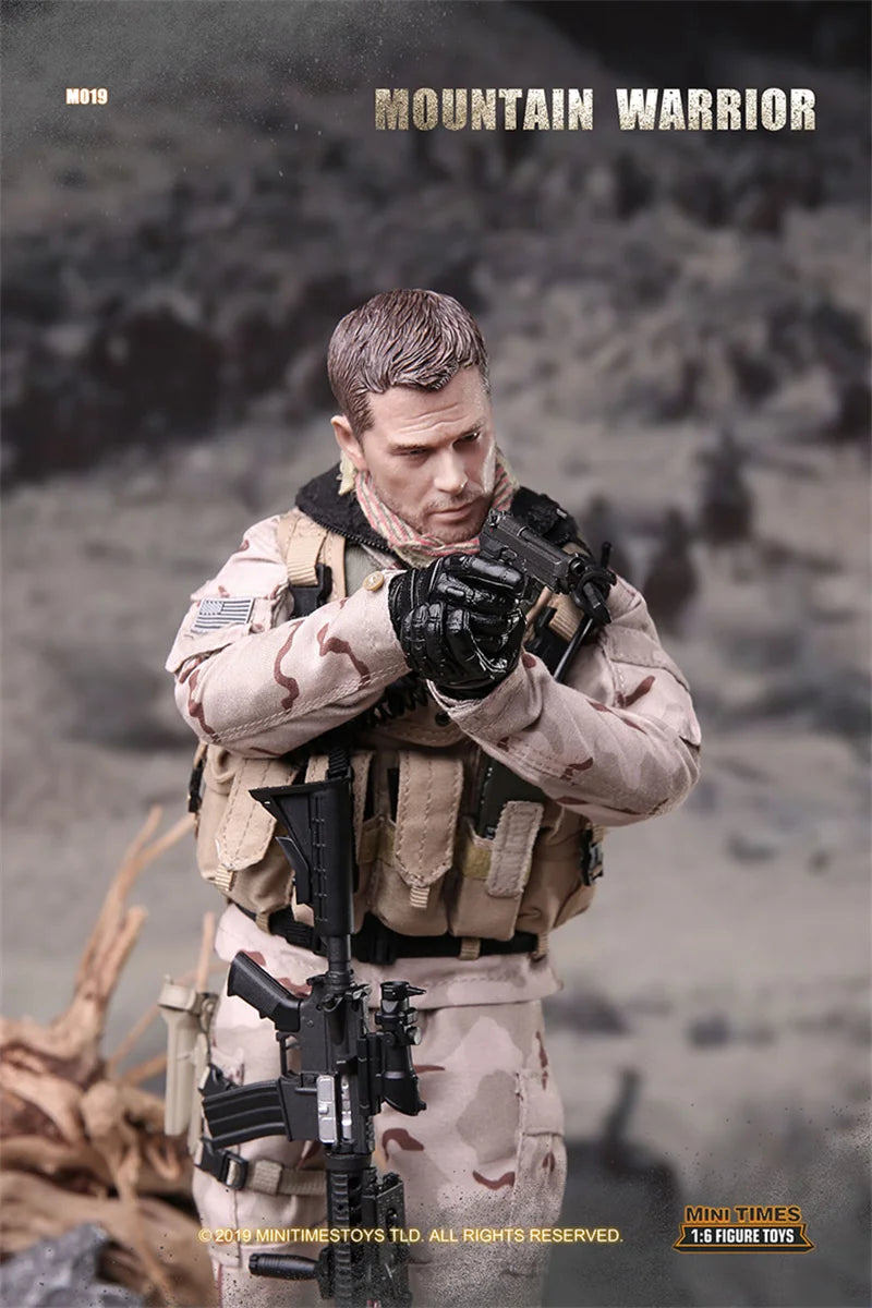 M019 1/6 Male Soldier Special Forces Commando Captain With Tactical Vest Hat Scarf Coat 12'' Action Figure Model Collection