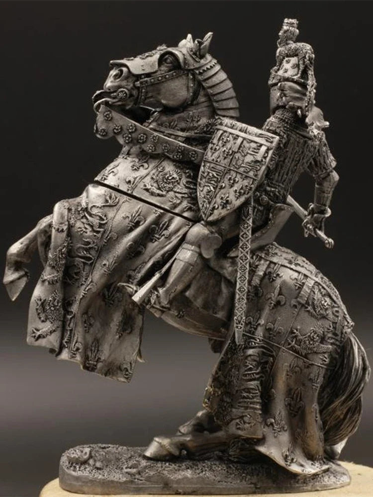 Black Prince Edward 1/24 Scale Ancient Soldier Figurine Tin Metal Home Desktop Decoration England Theme Customized Gift