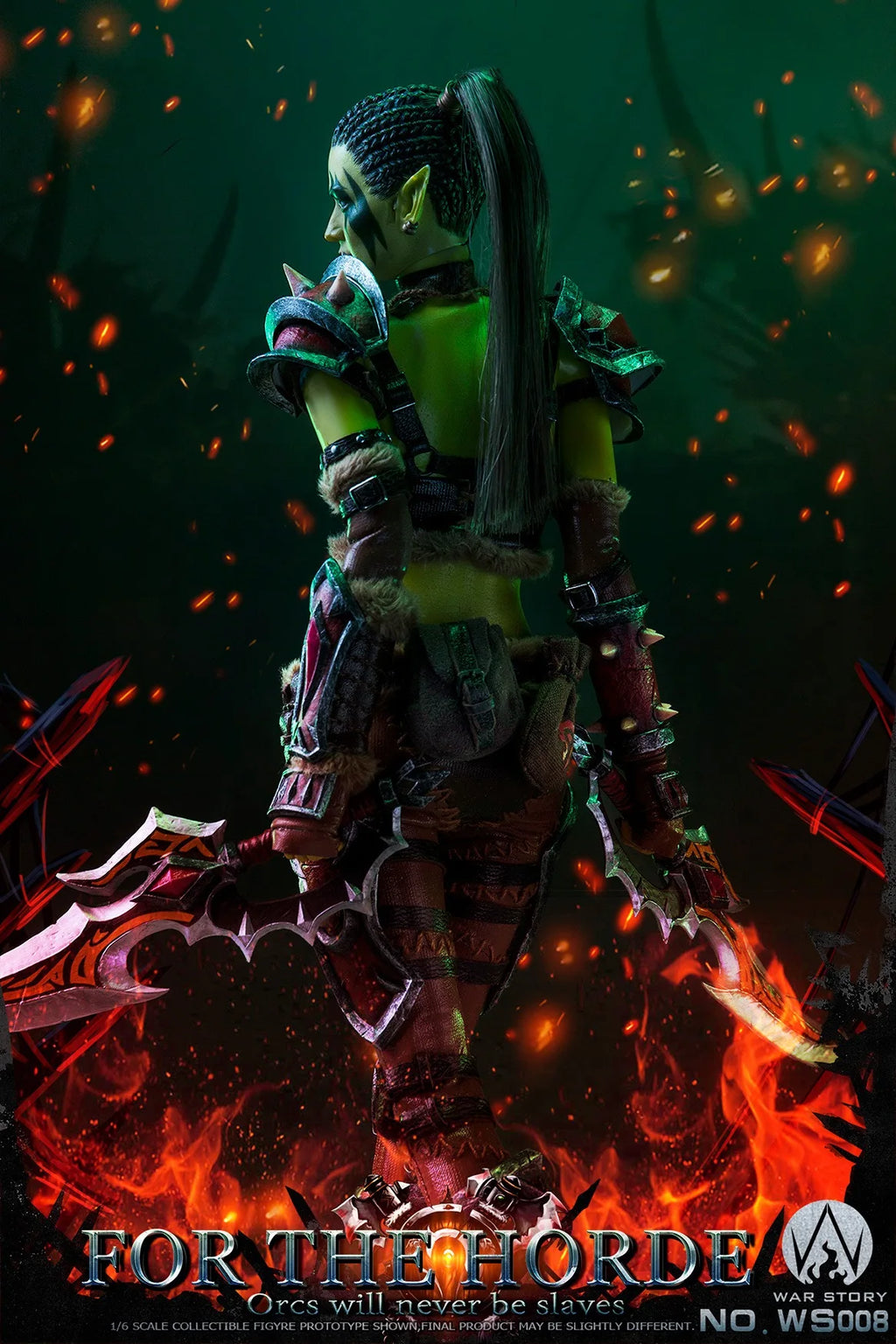 War Story Ws008 1/6 Female Solider Orc Assassin Classic Anime Online Game Green Warrior Full Set 12Inch Action Figure Model