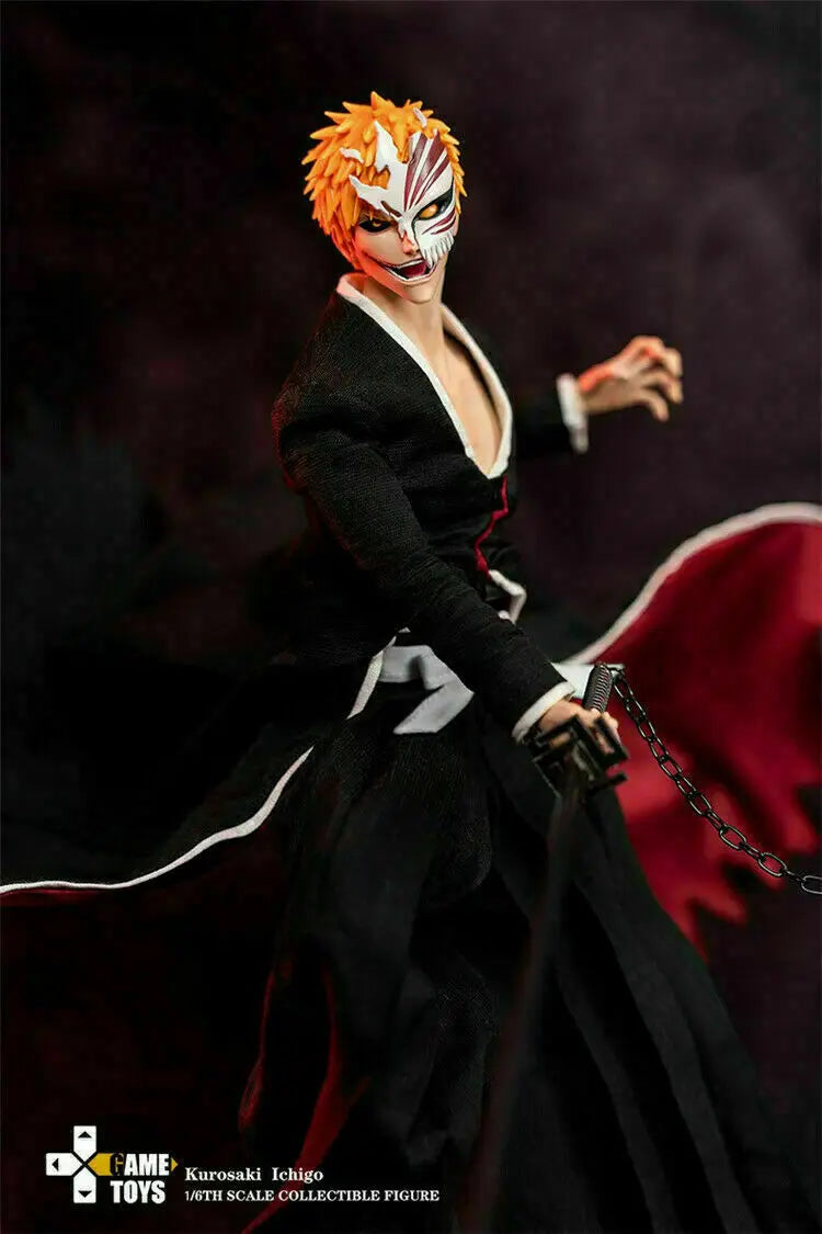 GT-001 1/6 Scale Anime Characters Kurosaki ichigo Men's Suit Set Clothes Model Fit 12'' Male Soldier Action Figure Body Dolls