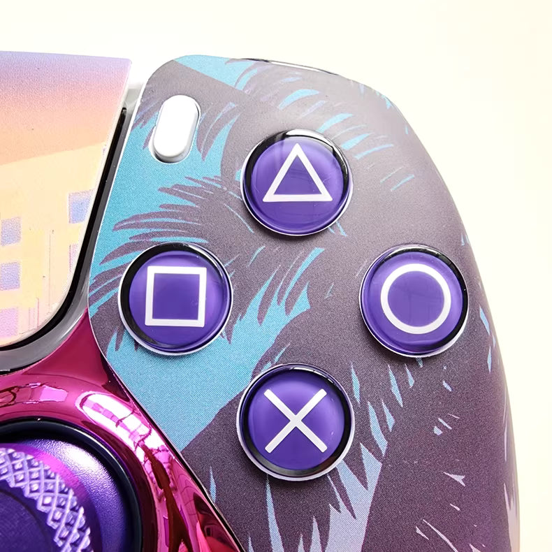 Sony original PS5 controller upgraded with Hall effect TMR joystick: GTA Purple Coconut