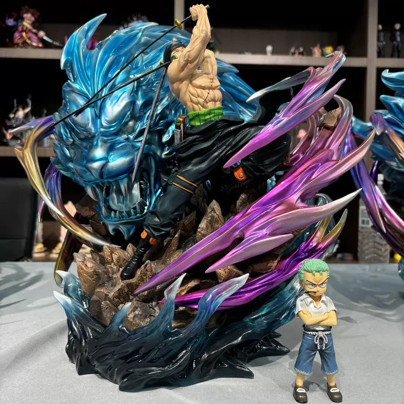 Pre-order 44cm Extreme Tiger Hunt Zoro electroplated purple tornado base