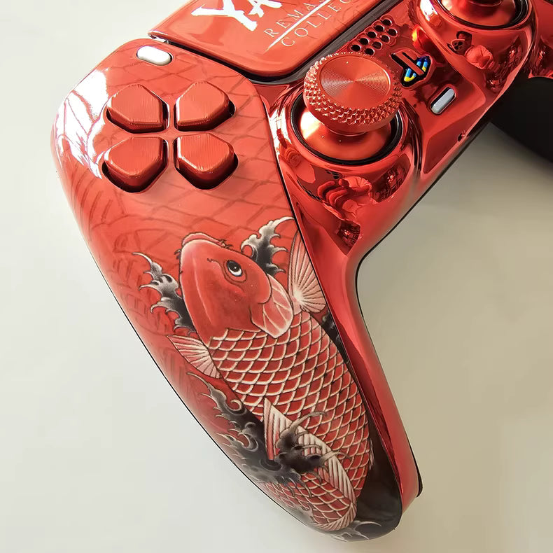 Sony PS5 original controller upgraded with Hall effect TMR joystick: Lucky Fish