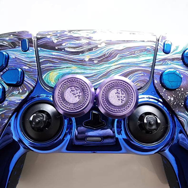 Sony original PS5 controller modified and upgraded with Hall TMR joystick: Van Gogh's Cat
