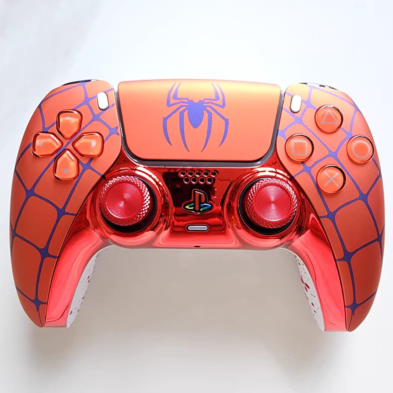 Sony original PS5 controller modified and upgraded with Hall TMR joysticks: Flame Spider edition.
