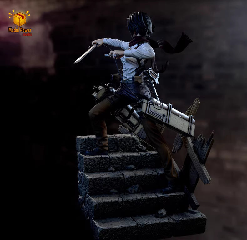 30cm Attack on Titan Mikasa drawing her sword model