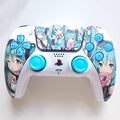 Sony PS5 original controller modified and upgraded with Hall effect TMR joysticks: Hatsune Miku edition
