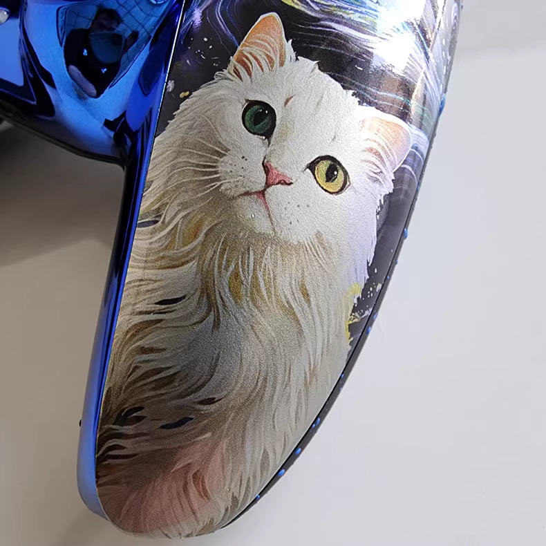 Sony original PS5 controller modified and upgraded with Hall TMR joystick: Van Gogh's Cat