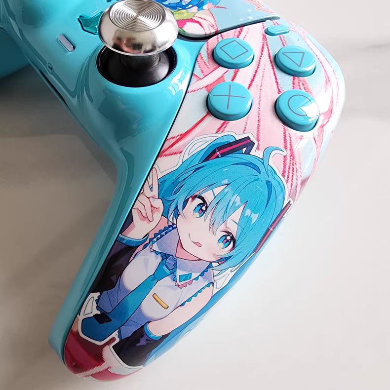 Sony original PS5 controller upgraded with Hall TMR joystick: Hatsune Miku style