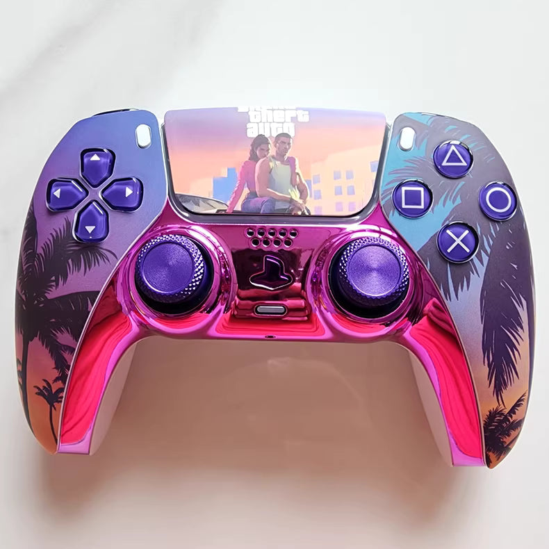 Sony original PS5 controller upgraded with Hall effect TMR joystick: GTA Purple Coconut