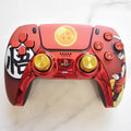 Sony PS5 original controller modified and upgraded with Hall effect TMR joysticks: Dragon Ball Goku theme.