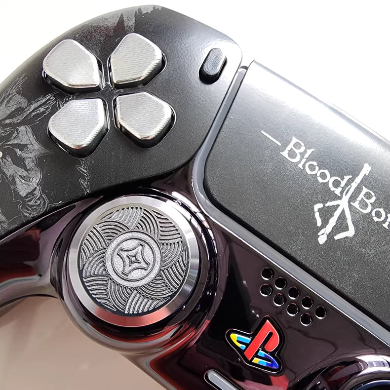 Sony PS5 original controller modified and upgraded with Hall TMR joysticks: Wind Blade Blood Curse edition.