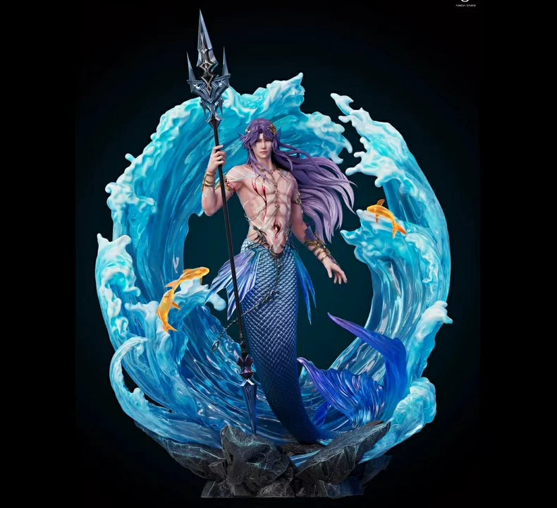 Pre-sales 45cm Sea God Qi Yu statue with original box and base