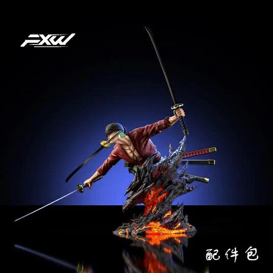 Pre-sale tickets for the Zoro Z theatrical Edition - Blue Dragon Seal - feature flowing blue dragon-shaped special effects and a lava base.
