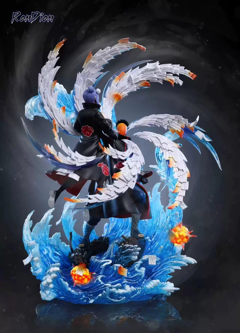 Pre-order now for a scene depicting Obito vs. Konan! Featuring blue water wave effects and white wing decorations, the overall design is stunning!