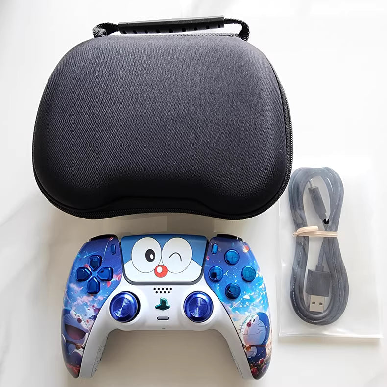 Sony original PS5 controller upgraded with Hall effect TMR joystick: Doraemon